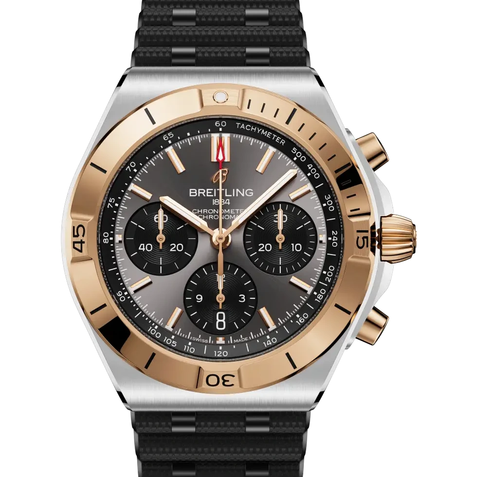Breitling Chronomat B01 Chronograph 42, 42 mm, stainless steel & 18k red gold, anthracite dial