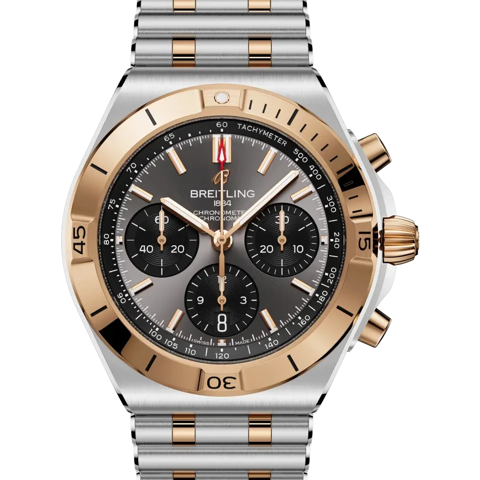 Breitling Chronomat B01 Chronograph 42, 42 mm, stainless steel & 18k red gold, anthracite dial