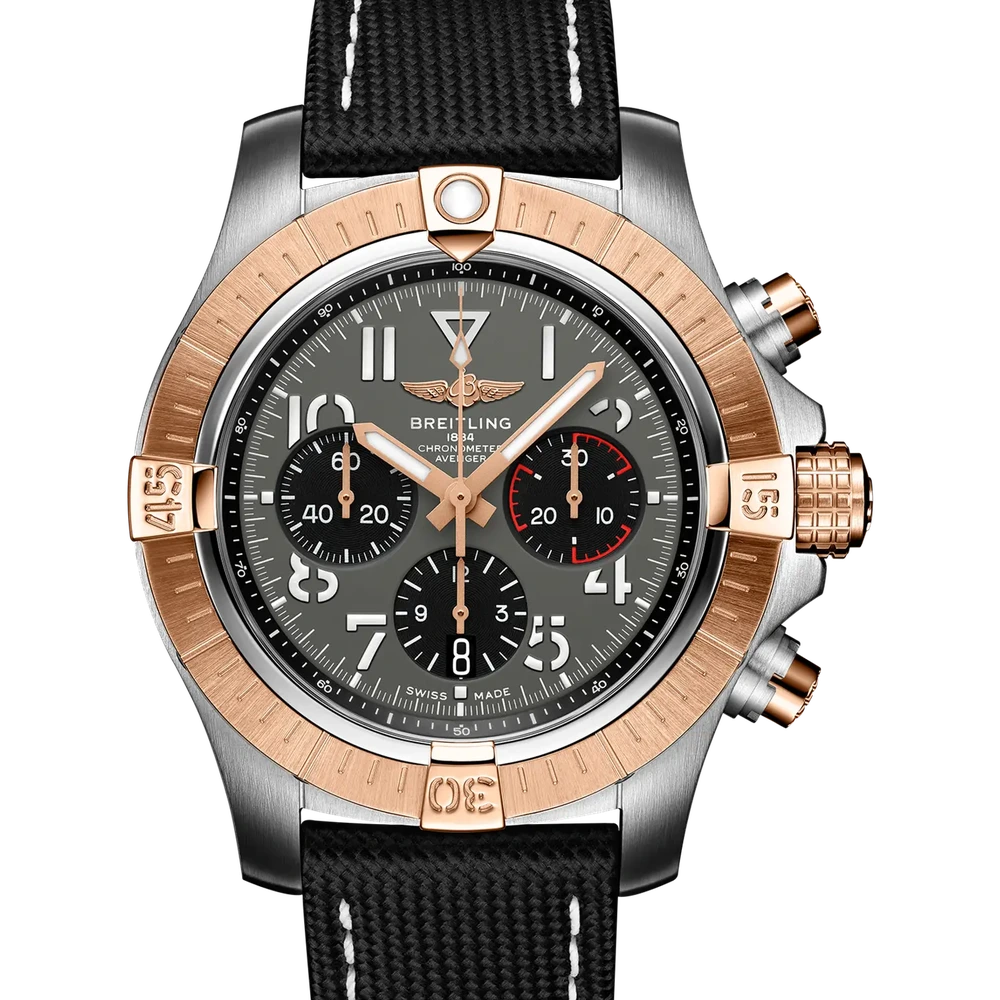 Breitling Avenger B01 Chronograph 45, 45 mm, stainless steel & 18k red gold, anthracite dial