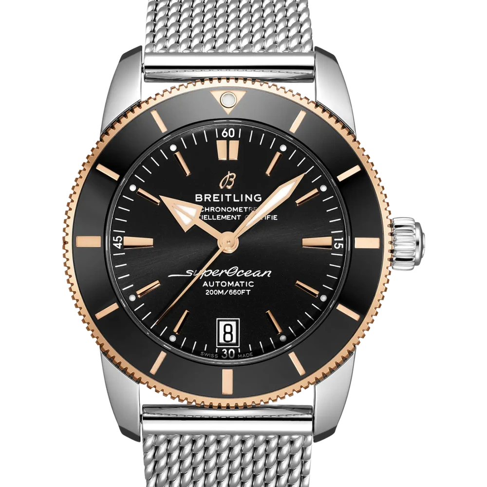 Breitling Superocean Heritage B20 Automatic 42, 42 mm, stainless steel & 18k red gold, black dial