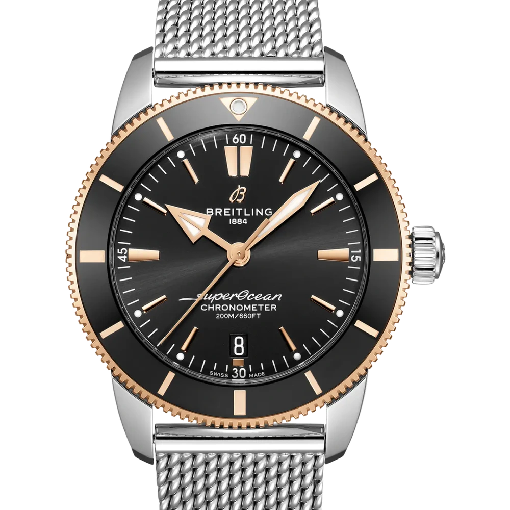 Breitling Superocean Heritage B20 Automatic 44, 44 mm, stainless steel & 18k red gold, black dial