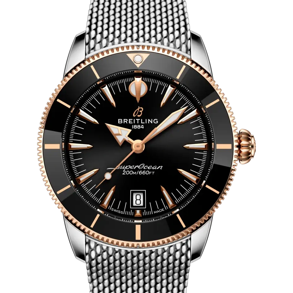 Breitling Superocean Heritage B31 Automatic 42, 42 mm, stainless steel & 18k red gold, black dial