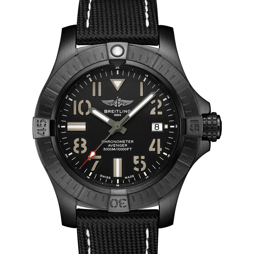 Breitling Avenger Automatic 45 Seawolf Night Mission, 45 mm, dLC-coated titanium, black dial