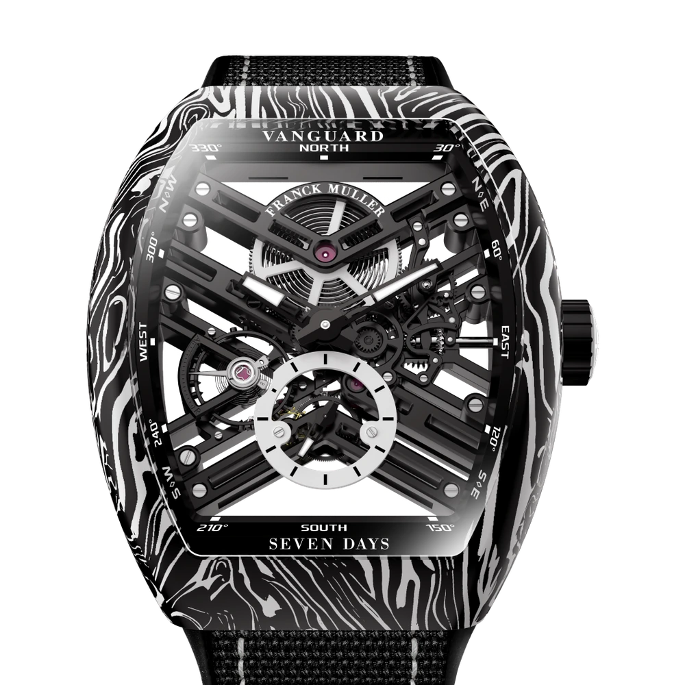 Franck Muller Vanguard Damascus Carbon Skeleton
