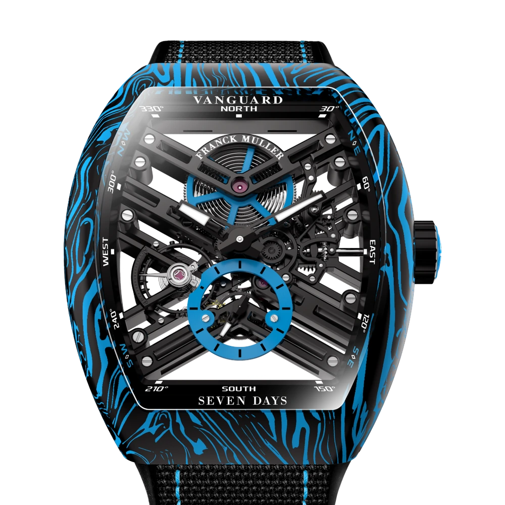 Franck Muller Vanguard Damascus Carbon Skeleton