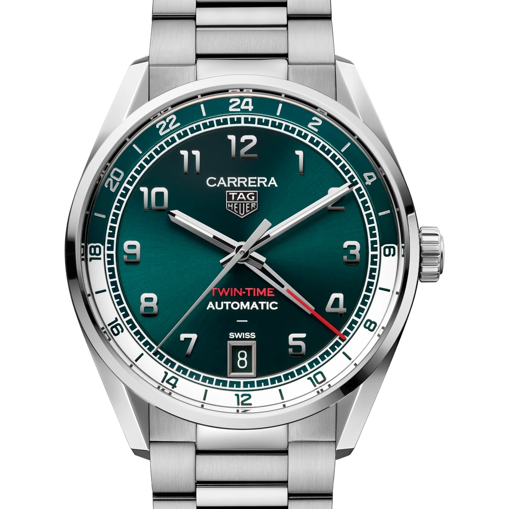 TAG Heuer Date Twin-Time, Automatic, 41 mm, Steel
