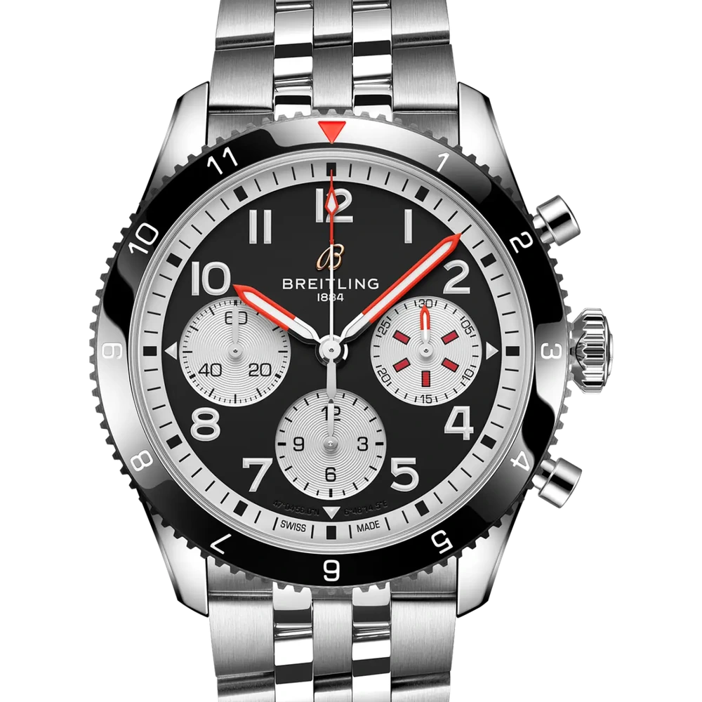 Breitling Classic AVI Chronograph 42 Mosquito, 42 mm, stainless steel, black dial