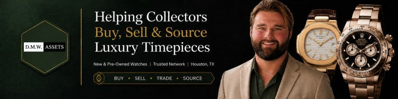 DMW Assets banner: helping collectors buy, sell and source luxury timepieces