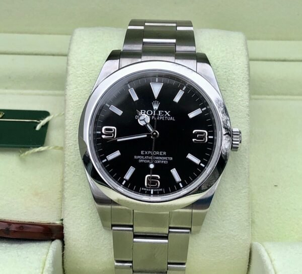 Rolex Explorer 214270 Steel Oyster Bracelet with Steel Bezel Black Dial