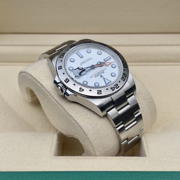 Rolex Explorer II 216570 Polar White Dial Steel Oyster Bracelet Orange Hand GMT - Image 4