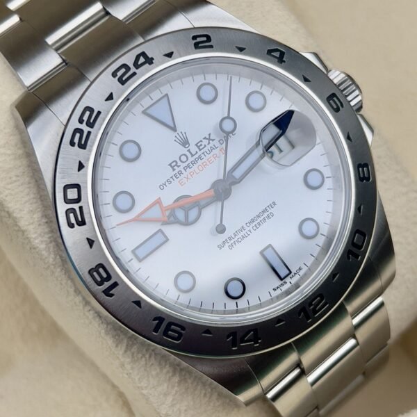 Rolex Explorer II 216570 Polar White Dial Steel Oyster Bracelet Orange Hand GMT - Image 7