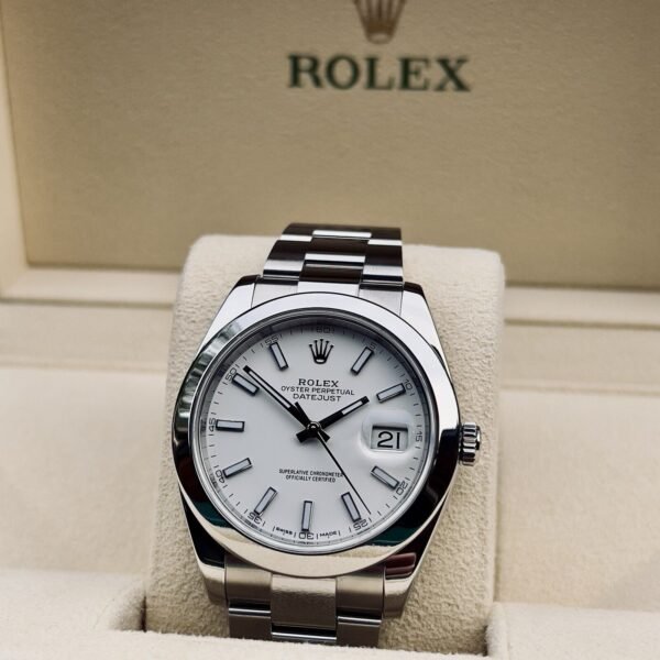 2019 Rolex Datejust 41mm White Dial 126300 Steel Oyster Bracelet w/ B+P - Image 11