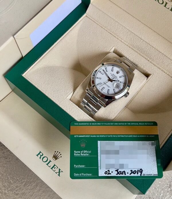 2019 Rolex Datejust 41mm White Dial 126300 Steel Oyster Bracelet w/ B+P - Image 15