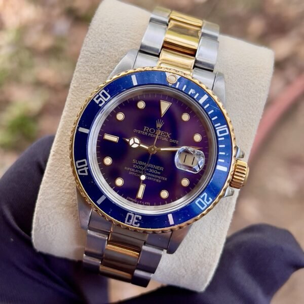 1986 Rolex Submariner Date 16803 Purple Patina Tropical Dial 40mm Bluesy HEL - Image 8