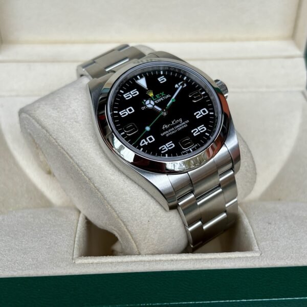 Rolex Air-King 40mm 116900 Steel Oyster Bracelet Black Dial w/ B+P - Image 2