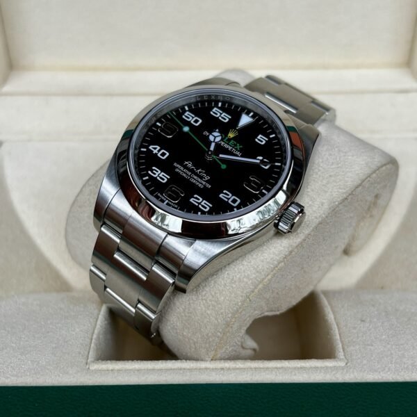 Rolex Air-King 40mm 116900 Steel Oyster Bracelet Black Dial w/ B+P - Image 3