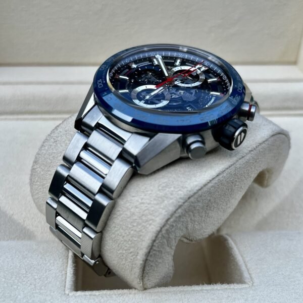 2021 TAG Heuer Carrera 43mm Blue Ceramic Skeleton CAR201T.BA0766 Box+Papers - Image 5