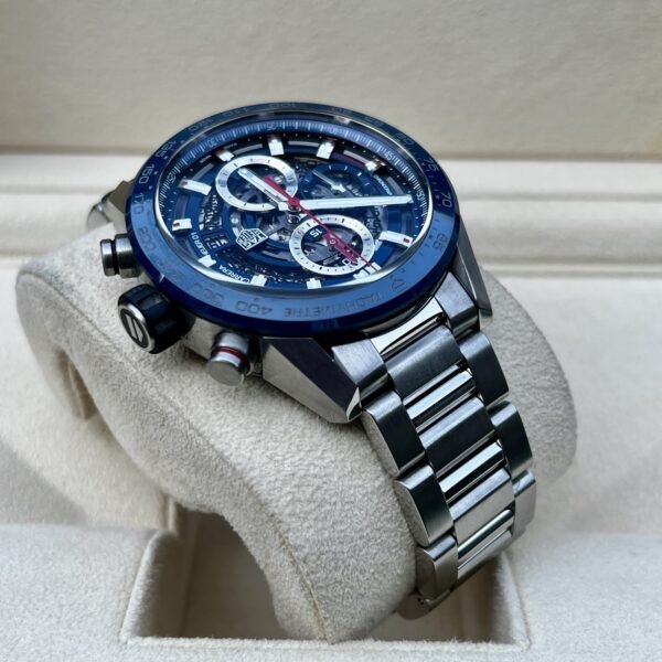 2021 TAG Heuer Carrera 43mm Blue Ceramic Skeleton CAR201T.BA0766 Box+Papers - Image 6