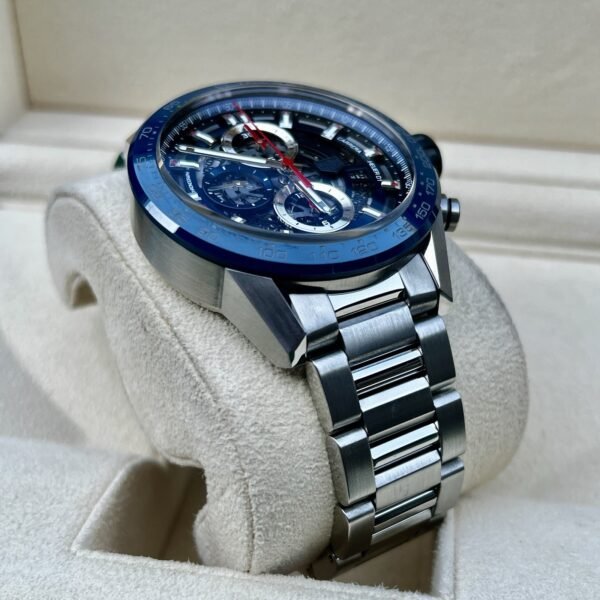 2021 TAG Heuer Carrera 43mm Blue Ceramic Skeleton CAR201T.BA0766 Box+Papers - Image 8