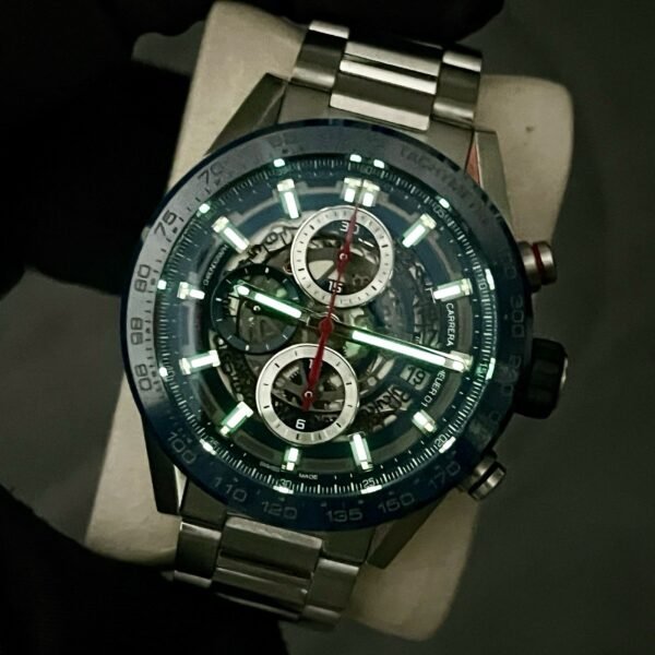 2021 TAG Heuer Carrera 43mm Blue Ceramic Skeleton CAR201T.BA0766 Box+Papers - Image 12