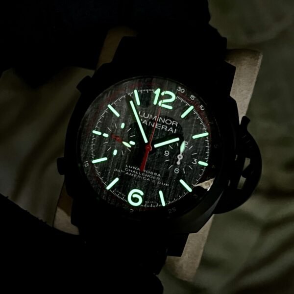 Panerai Luminor Luna Rossa 44mm Black Ceramic Flyback B+P PAM01037 - Image 2