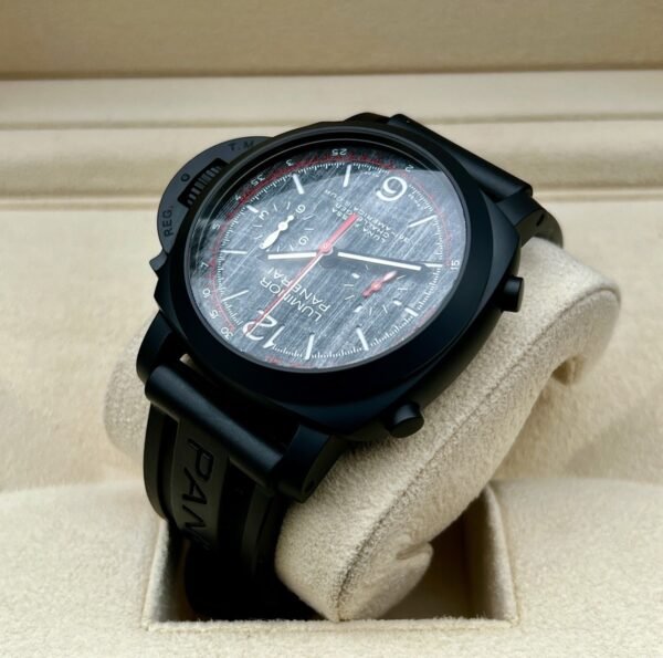 Panerai Luminor Luna Rossa 44mm Black Ceramic Flyback B+P PAM01037 - Image 3