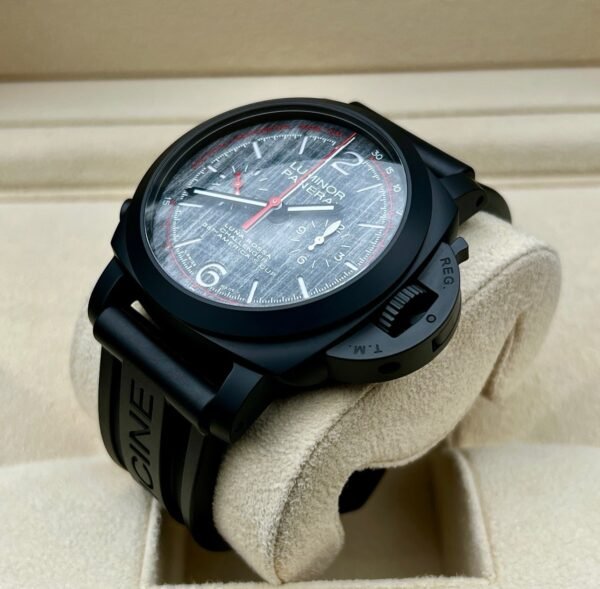 Panerai Luminor Luna Rossa 44mm Black Ceramic Flyback B+P PAM01037 - Image 5