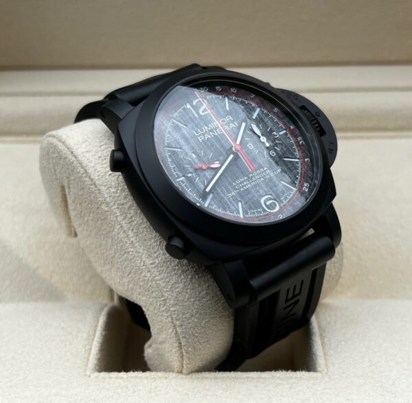 Panerai Luminor Luna Rossa 44mm Black Ceramic Flyback B+P PAM01037 - Image 6