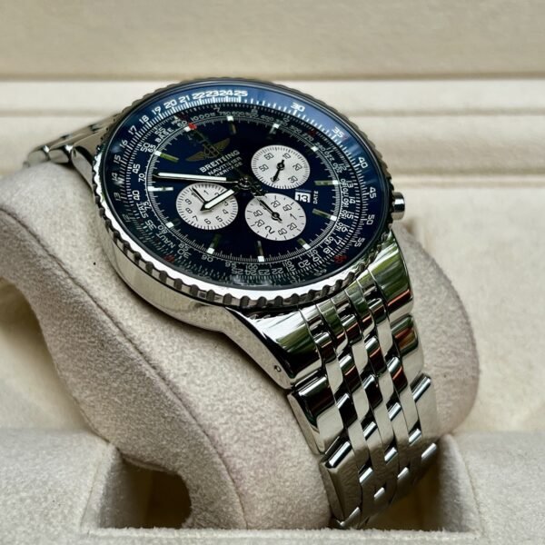 Breitling Navitimer Heritage 43mm Blue Dial Steel Pilot Bracelet A35350 B+P - Image 3