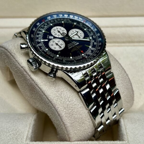 Breitling Navitimer Heritage 43mm Blue Dial Steel Pilot Bracelet A35350 B+P - Image 5