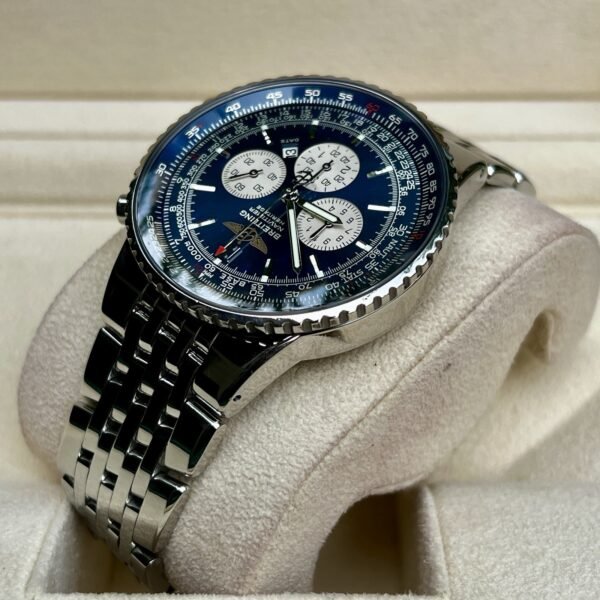 Breitling Navitimer Heritage 43mm Blue Dial Steel Pilot Bracelet A35350 B+P - Image 6