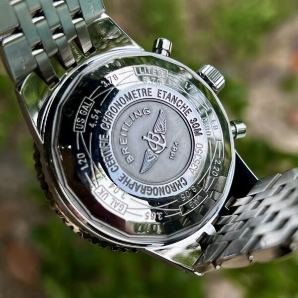 Breitling Navitimer Heritage 43mm Blue Dial Steel Pilot Bracelet A35350 B+P - Image 9