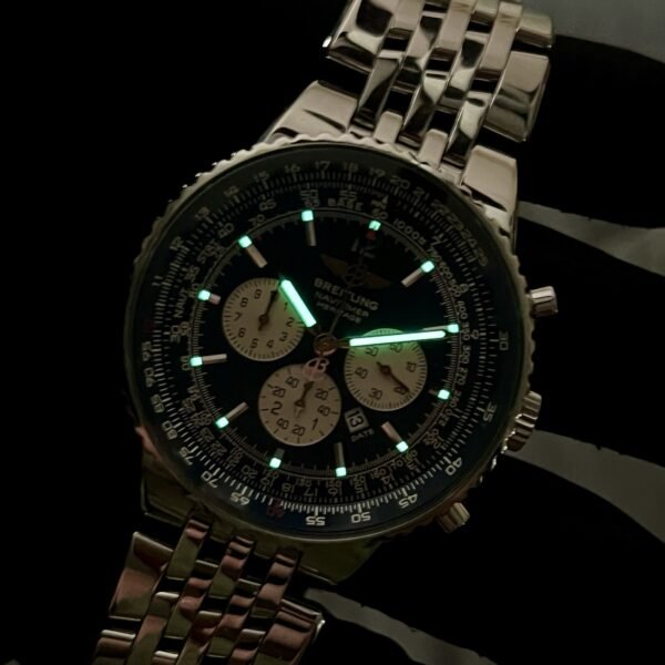 Breitling Navitimer Heritage 43mm Blue Dial Steel Pilot Bracelet A35350 B+P - Image 11