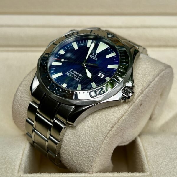 2002 OMEGA Seamaster Professional 41mm Blue Dial Sword Hands Steel 2265.80 B+P - Image 4