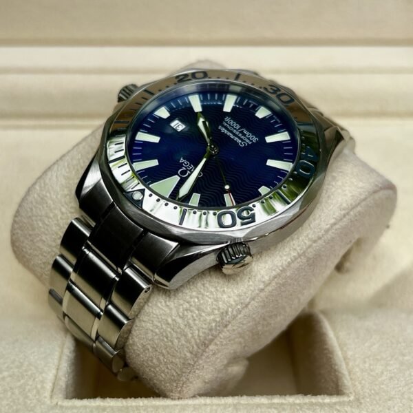 2002 OMEGA Seamaster Professional 41mm Blue Dial Sword Hands Steel 2265.80 B+P - Image 6