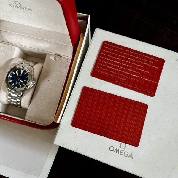 2002 OMEGA Seamaster Professional 41mm Blue Dial Sword Hands Steel 2265.80 B+P - Image 14