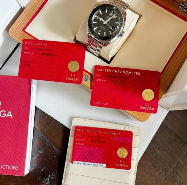 2017 Omega Seamaster Planet Ocean 600M Black Dial Steel 215.30.44.21.01.001- B+P - Image 14