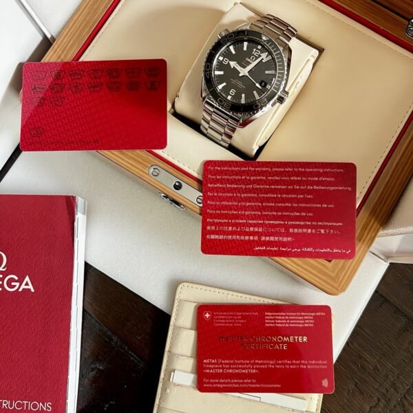 2017 Omega Seamaster Planet Ocean 600M Black Dial Steel 215.30.44.21.01.001- B+P - Image 15