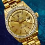 1974 Rolex President DayDate 1803 Yellow Gold Champagne Dial Diamonds w/ B+P