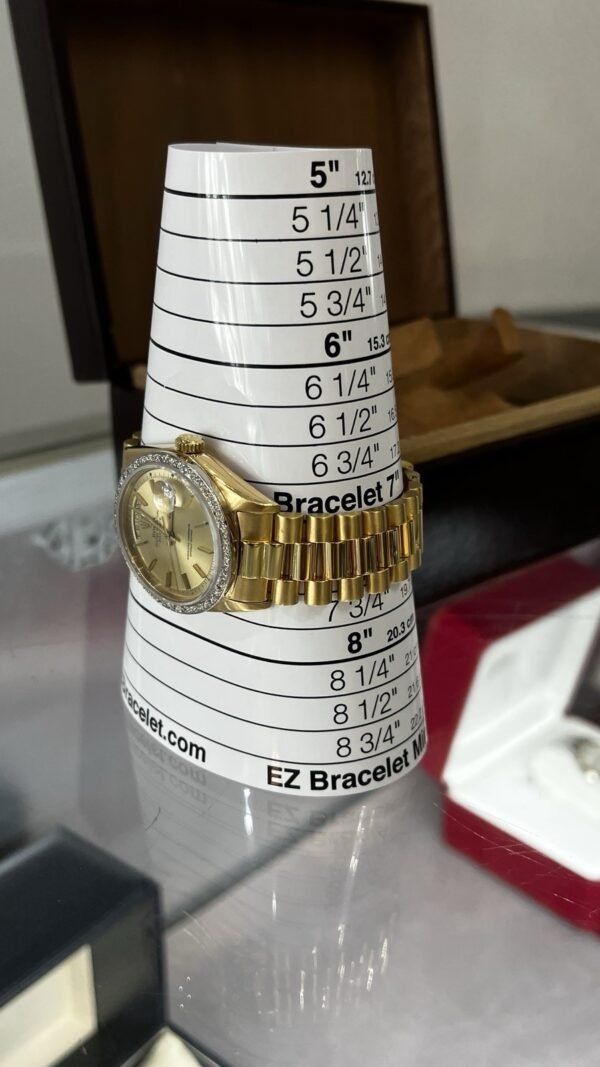 1974 Rolex President DayDate 1803 Yellow Gold Champagne Dial Diamonds w/ B+P - Image 8