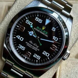 Rolex Air-King 40mm 116900 Steel Oyster Bracelet Black Dial w/ B+P