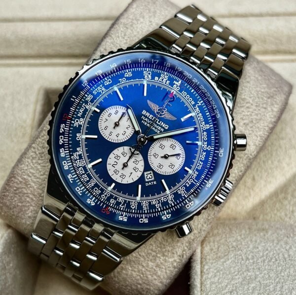 Breitling Navitimer Heritage 43mm Blue Dial Steel Pilot Bracelet A35350 B+P