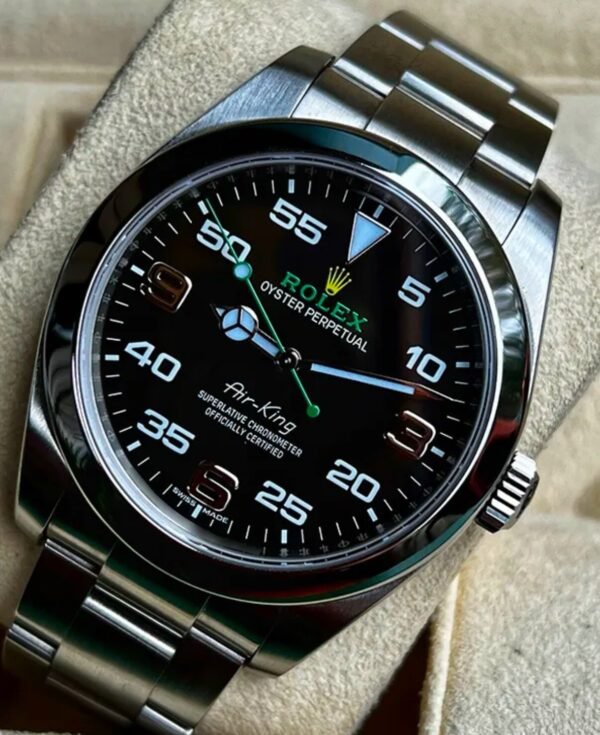 Rolex Air-King 40mm 116900 Steel Oyster Bracelet Black Dial w/ B+P