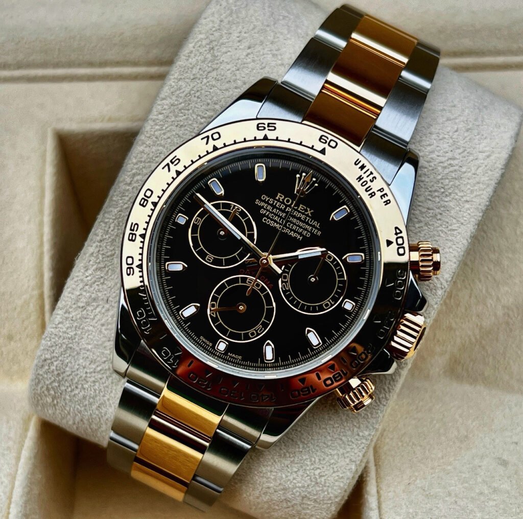 Rolex Daytona Cosmograph 116503 40mm Steel Yellow Gold Black Dial w/ B+P