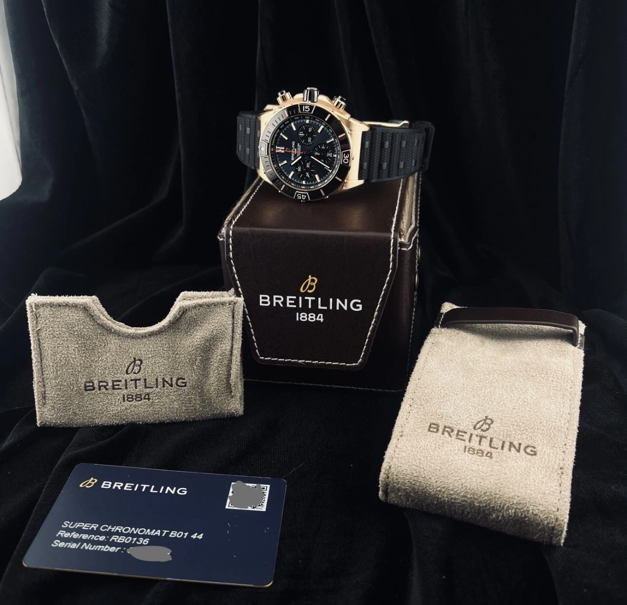 Breitling Super Chronomat 2024 B01 44mm Blue Dial LE 1 Of 140 Rose Gold RB0136 - Image 14