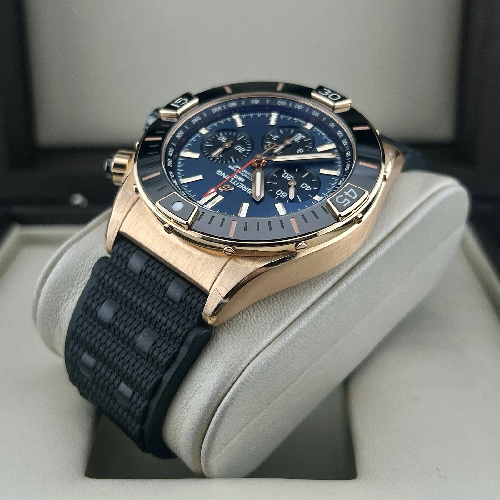 Breitling Super Chronomat 2024 B01 44mm Blue Dial LE 1 Of 140 Rose Gold RB0136 - Image 5