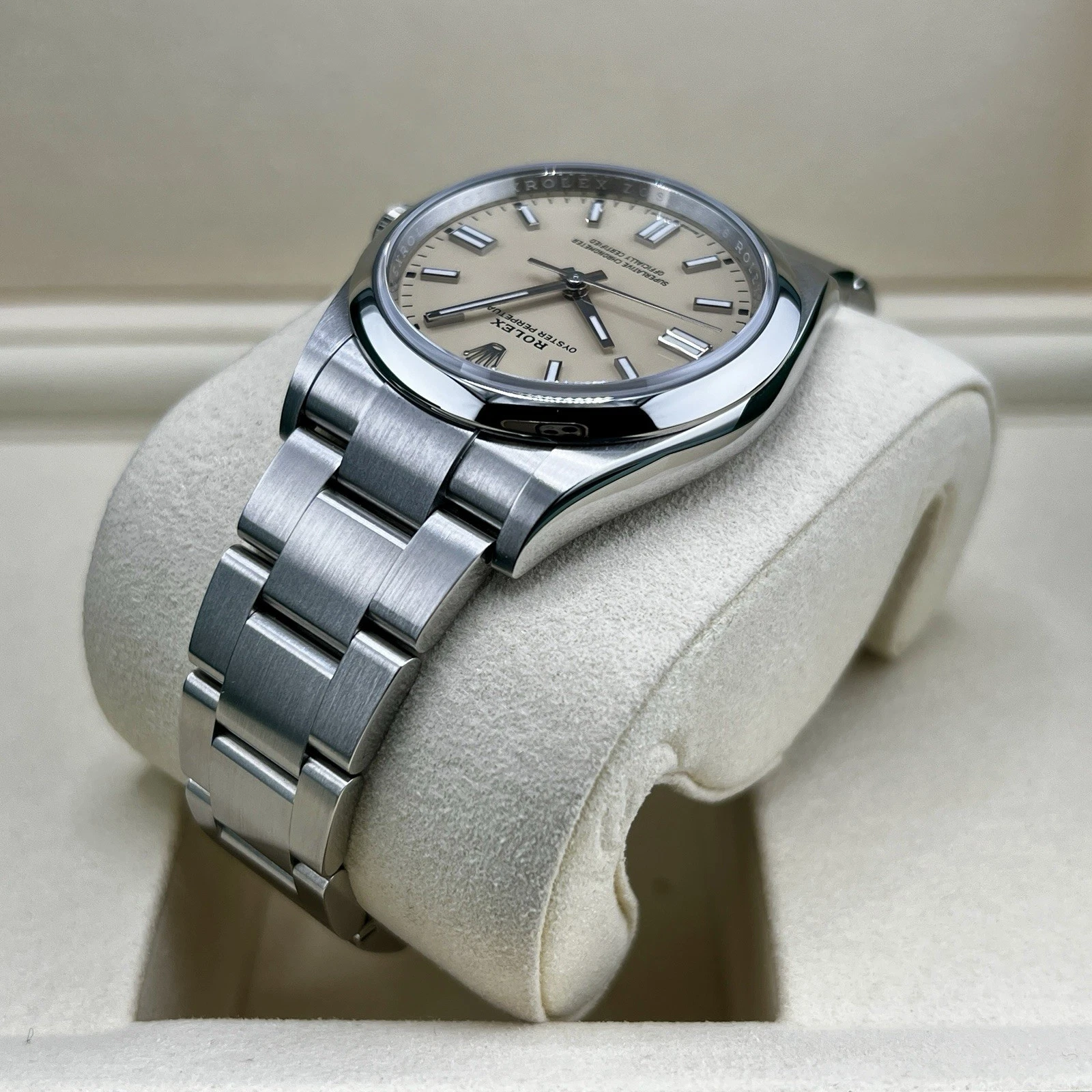 Rolex Oyster Perpetual 36mm 2026 Beige Dial 126000 Steel Oyster Box & Papers - Image 6