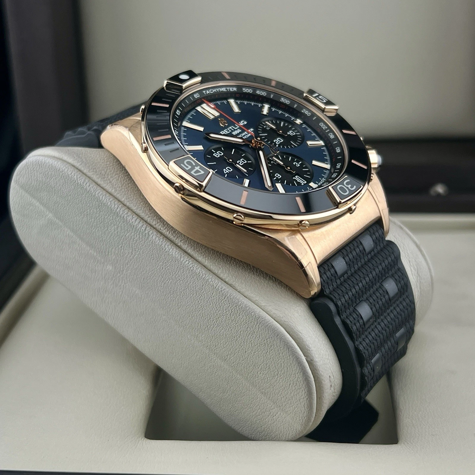 Breitling Super Chronomat 2024 B01 44mm Blue Dial LE 1 Of 140 Rose Gold RB0136 - Image 8
