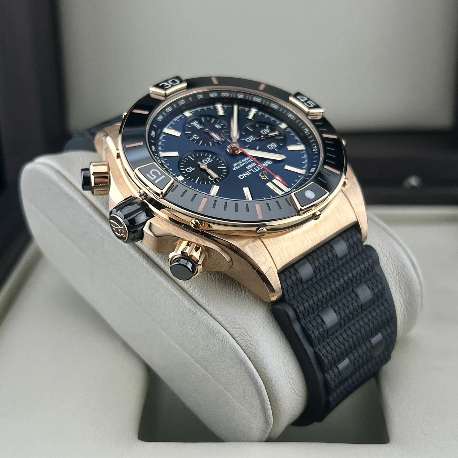 Breitling Super Chronomat 2024 B01 44mm Blue Dial LE 1 Of 140 Rose Gold RB0136 - Image 6